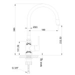 INVENA - Dřezová baterie MAGIC flexibilní výtok, černá/rose zlato BZ-08-L14-V