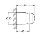 GROHE - Vitalio Universal Držák sprchy, matná černá 279582430