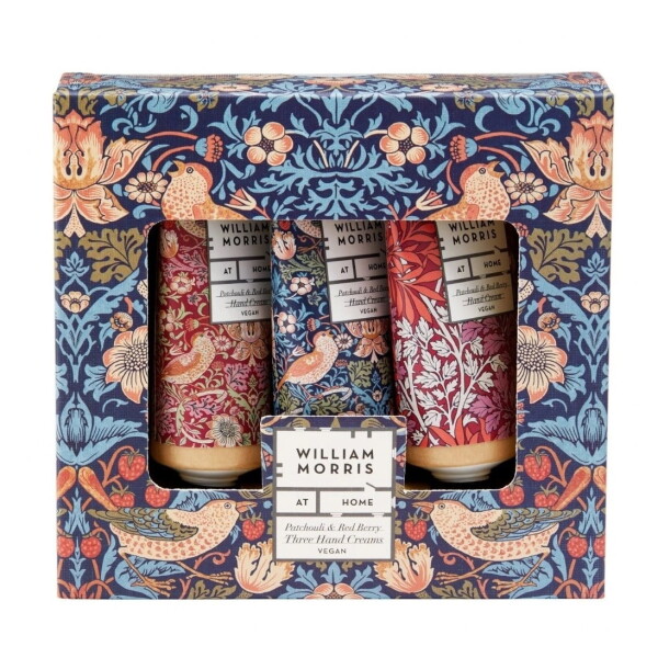 MORRIS & Co. Dárková sada mini krémů na ruce Patchouli / Red Berry 3 x 30 ml, červená barva, plast