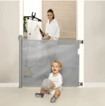 Momcozy M21SSAM08 šedá 140 cm / Dětská zábrana / zatahovací / do dveří (BG019-GR37NB-A)