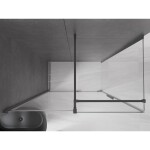 MEXEN/S - Velar sprchový kout, posuvné dveře 140 x 75, transparent, grafit metal 871-140-075-01-95