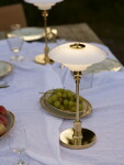 Louis Poulsen Přenosná lampa PH 1/1 Portable Brass, zlatá barva, sklo, kov