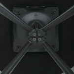 Židle jídelní, šedá látka, černý kov, otočný vratný mechanismus 90°/90° (L/P) - funkce reset