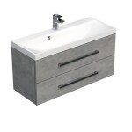 Koupelnová skříňka s umyvadlem SAT Cube Way 100x53x40 cm beton CUBE2100ZBE CUBE2100ZBE