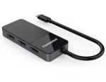 PremiumCord adaptér USB-C na 3x DisplayPort 1.4 MST / Adaptér / 8K / rozšíření, zrcadlení, duplikace (8592220019563)
