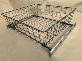 Nomet Výsuvný šatní koš 500, plnovýsuv s dotahem, antracit :: 500/150mm (W2407500CP68)