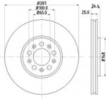 Brzdy kotouče desky přední FABIA II ROOMSTER 288mm