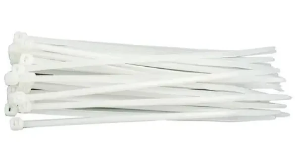 Vorel Stahovací páska bílá 100 x 2,5 mm / Stahovací páska / 100 ks