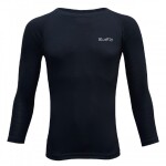 Funkční triko MERINO černé, dlouhý rukáv, a malým nápisem "Blue Fly" unisex L - černé
