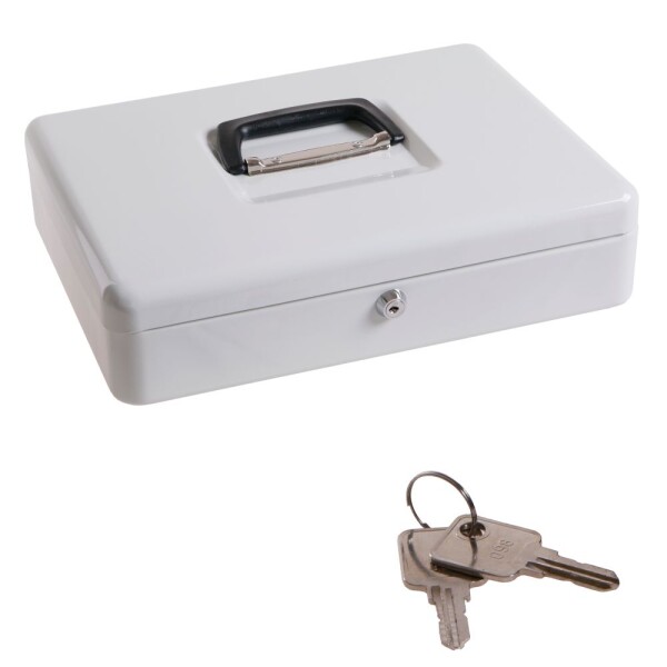 LEVIOR 70125 Pokladna kovová, 370x280x90mm, bílá