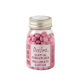 Decora čokoládové mini lentilky růžové (80 g)