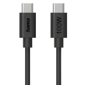 Hama Nabíjecí kabel USB-C na USB-C černá / Nabíjecí kabel / 1,2 m / 100 W
