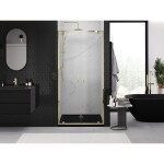 MEXEN - Exo sprchové dveře křídlové90, transparent, zlatá 8182-090-000-50-00