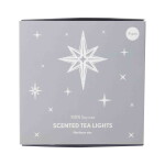 Pluto Design Vonné čajové svíčky – set 4 ks, šedá barva, vosk