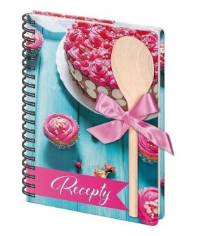 Kniha na recepty s vařečkou Cake