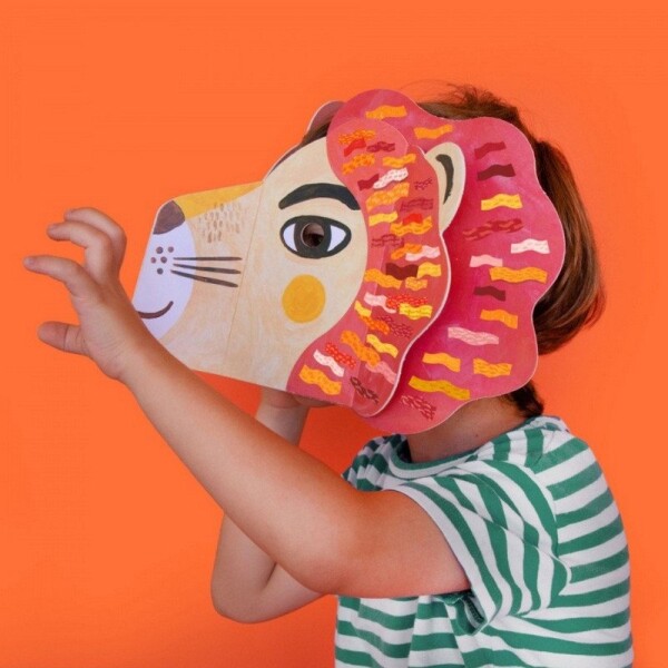 LONDJI Maska se samolepkami Be wild! Lion