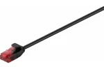 MicroConnect CAT6 U/UTP SLIM 0.3m černá / PVC (V-UTP6003S-SLIM)