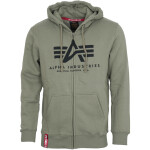 Alpha Industries Mikina Basic Zip Hoody olivová tmavá L