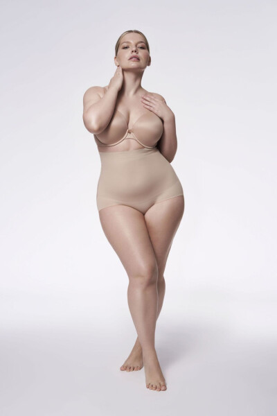 KALHOTKY S VYSOKÝM PASEM 241 BÉŽOVÁ přírodní XL