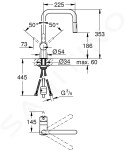 GROHE - Minta Dřezová baterie s výsuvnou sprškou, chrom 32322002