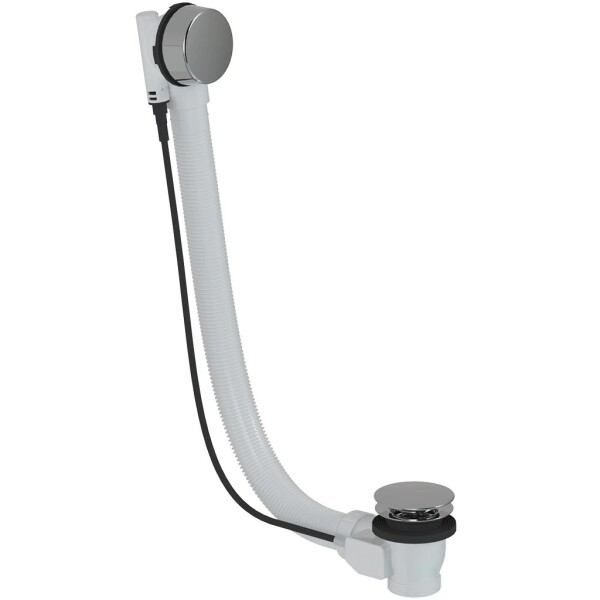 CERANO Vanová souprava ovládaná bovdenem 6/4“ - zátka 72mm - bez sifonu - chrom - 80 cm