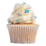 PME Cukrové zdobení Sněhové vločky bílé, stříbrné a modré (25 g)