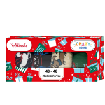 Dárková krabička zábavných crazy ponožek 4 páry CRAZY SOCKS BOX - BELLINDA - červená 39 - 42