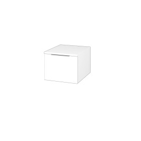 Dřevojas - Nízká skříňka DOS SNZ1 40 - N01 Bílá lesk / Úchytka T05 / L01 Bílá vysoký lesk 281755F