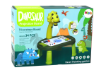 Mamido Projektor kreslení dinosaurus se stolkem a 2v1 hrou Hadi a žebříky zelený