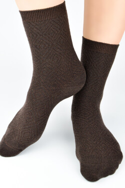 PONOŽKY S VLNOU SB141 hnědá 36-41