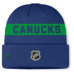 Fanatics Pánská zimní čepice Vancouver Canucks NHL Authentic Pro A/Cap Cuffed Beanie