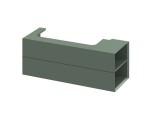 RAVAK - Lite Umyvadlová skříňka 120x45x43 cm, 2 zásuvky, Grey Green X000001894