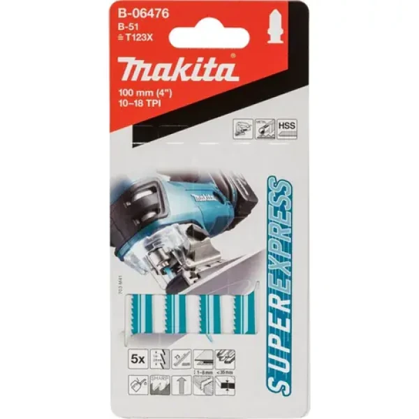 Makita B-06476 - pilový list B-51 na kov 5 ks (0088381276719)
