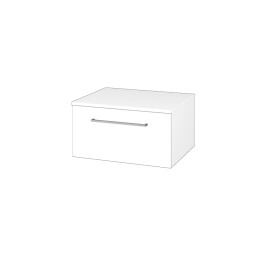 Dřevojas - Nízká skříňka DOS SNZ1 60 - N01 Bílá lesk / Úchytka T04 / L01 Bílá vysoký lesk 281281E