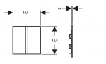 GEBERIT - Elektronické ovládání splachování pisoárů typ 40, bateriové napájení, Bluetooth, sklo/lávová 116.237.JK.1