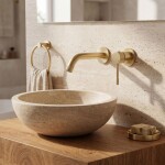 REA - Podomítková vanová baterie Venti Brush Gold REA-B9644