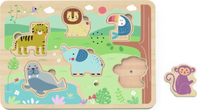 Dřevěná vkládačka zvířátka