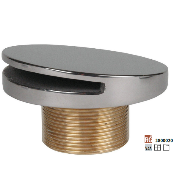 Hugo Lahme vtoková tryska plochá, červený bronz, vnější závit 2”, délka 40 mm, pro keramické a prefabrikované bazény