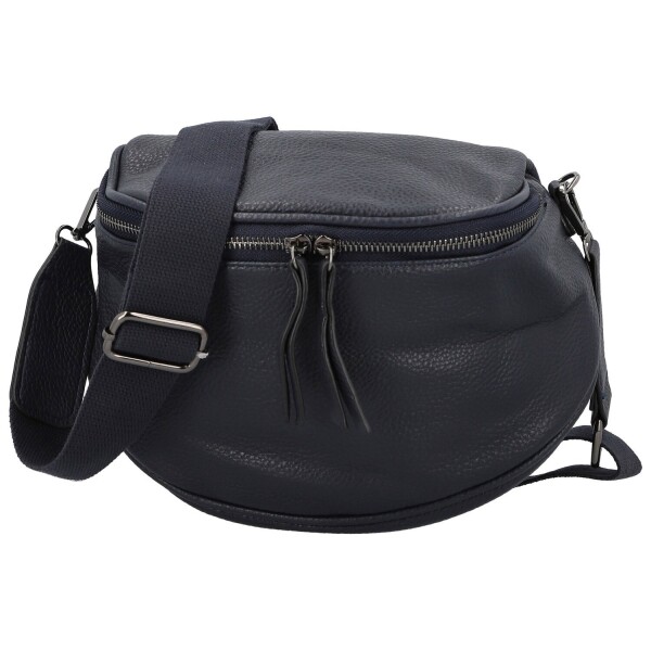 Stylová dámská koženková kabelko-ledvinka Ergitta Newa, tmavě modrá