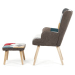 Křeslo ušák, vícebarevná, látka, AK-305B PW2