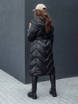 Dámský zimní prošívaný kabát s kapucí CELESTIE černý FashionStreet TY4513 XXL