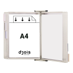Djois nástěnný kovový držák, antimikrobiální - Sterifold, na 10 rámečků s kapsami A4, rámečky bílé, 1 set