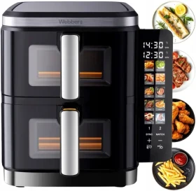 Webber Air Fryer Dual Zone / Horkovzdušná fritéza / 2800 W / 11 l XXL / 2 zóny (05AF901)