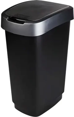 ROTHO Odpadkový koš Twist šedý / 50 l / výklopné víko / na třídění odpadu (1754508850)