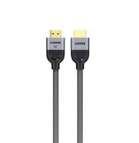 Unitek Kabel HDMI 2.1 5 m / Kabel HDMI / 8K / 144 Hz / opletený / pozlacené konektory (C11093RGY01-5M)