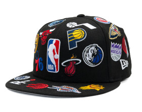 Pánská kšiltovka NBA Logo NEW ERA 5950 All over černá Velikost: 7_1/4
