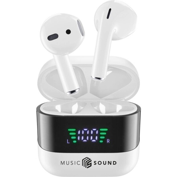 Cellularline In Ear Headset Bluetooth®, Bez kabelu bílá, černá Nabíjecí pouzdro, Indikátor nabití, regulace hlasitosti