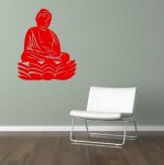 Samolepka Buddha Barva: fialová, Velikost: 80 x 60 cm