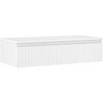 MEXEN/S - Rivel koupelnová skříňka pod umyvadlo 100 cm s deskou, 1 šuplík, reliéf , bílá mat 91A20-10023-1-BFC01