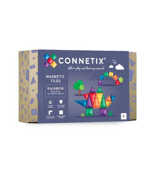 Connetix Connetix Tiles - Magnetická Stavebnice Duhová Mini 24 ks